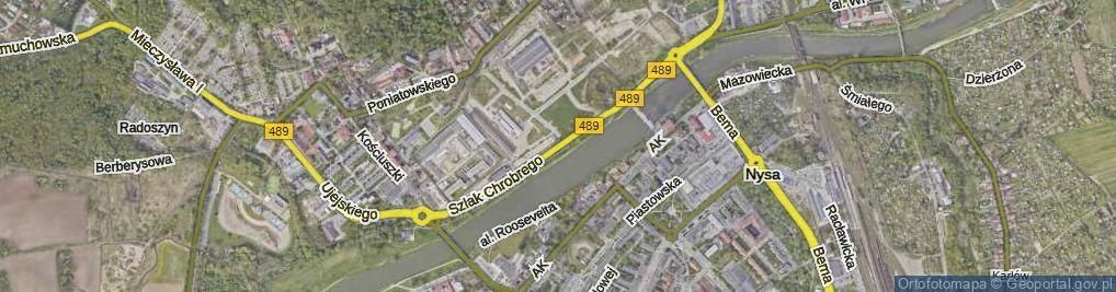 Zdjęcie satelitarne Szlak Bolesława Chrobrego ul.
