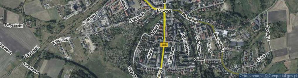 Zdjęcie satelitarne Szkolna ul.