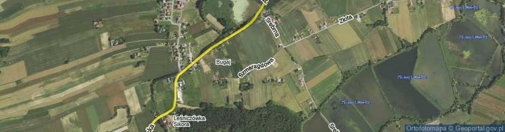 Zdjęcie satelitarne Szmaragdowa ul.