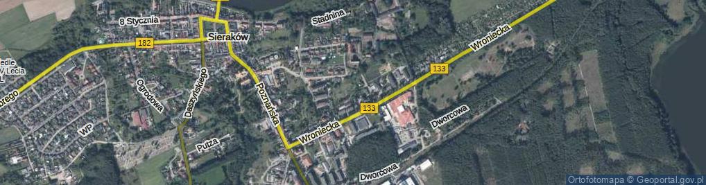 Zdjęcie satelitarne Szarych Szeregów ul.