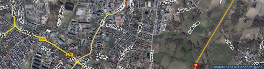 Zdjęcie satelitarne Szklane Domy ul.
