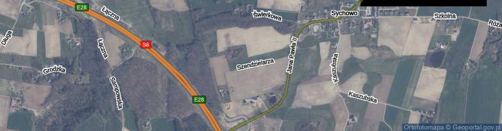 Zdjęcie satelitarne Szendzielarza, mjr. ul.