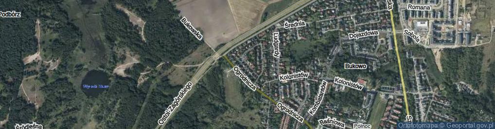 Zdjęcie satelitarne Szarych Szeregów ul.