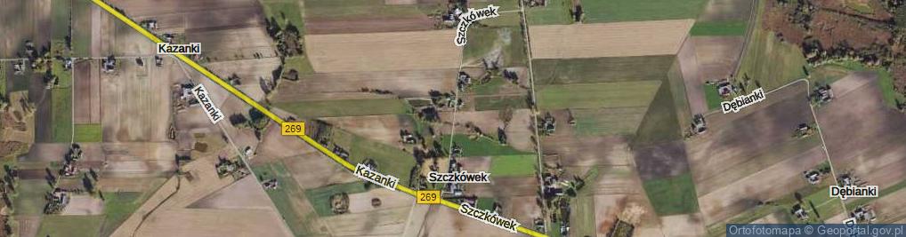 Zdjęcie satelitarne Szczkówek ul.