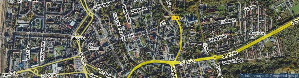 Zdjęcie satelitarne Szkolna ul.