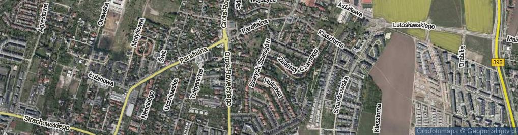 Zdjęcie satelitarne Szarych Szeregów ul.