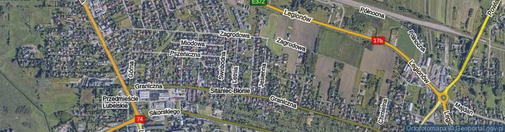 Zdjęcie satelitarne Szklarniowa ul.