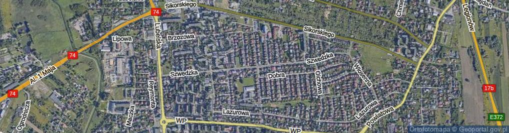 Zdjęcie satelitarne Szwedzka ul.