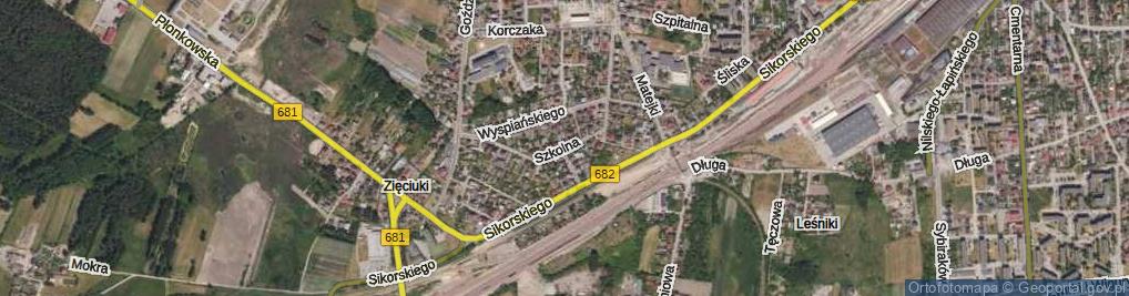Zdjęcie satelitarne Szkolna ul.