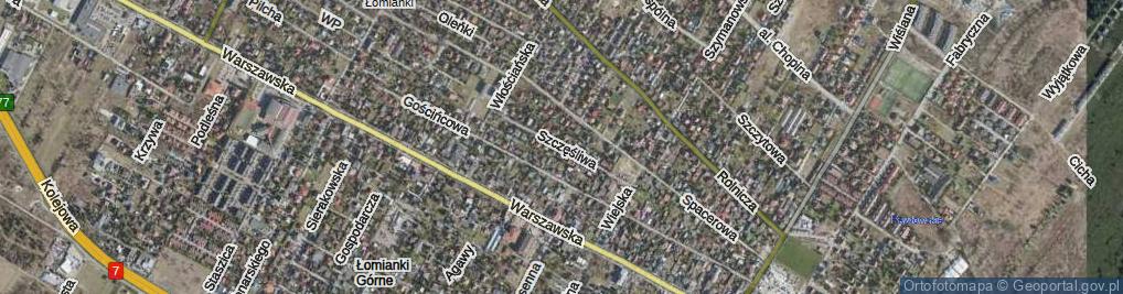 Zdjęcie satelitarne Szczęśliwa ul.