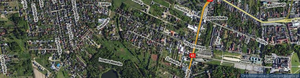 Zdjęcie satelitarne Tarnobrzeska ul.