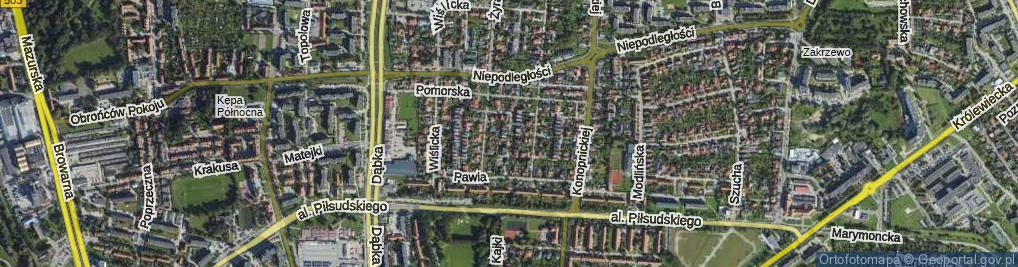 Zdjęcie satelitarne Tarnowska ul.