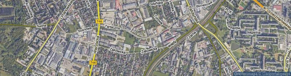 Zdjęcie satelitarne Tartaczna ul.