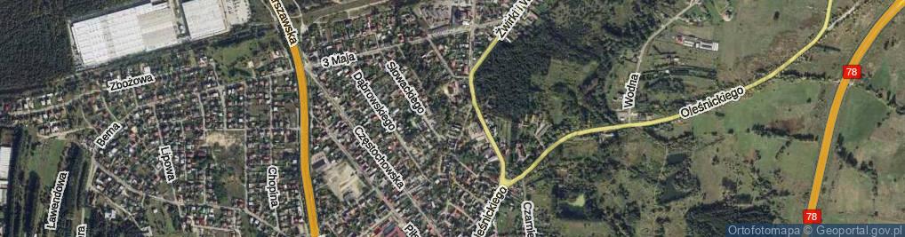 Zdjęcie satelitarne Tartaczna ul.