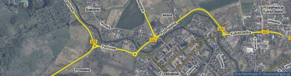 Zdjęcie satelitarne Targowa ul.