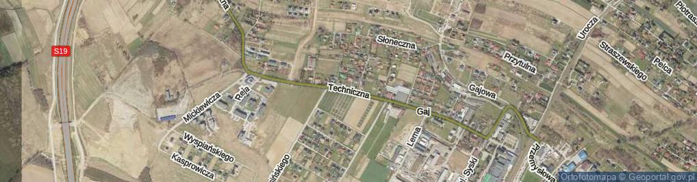 Zdjęcie satelitarne Techniczna ul.