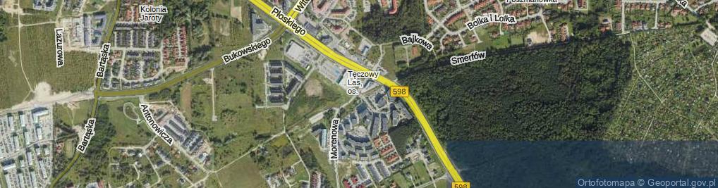 Zdjęcie satelitarne Tęczowy Las ul.