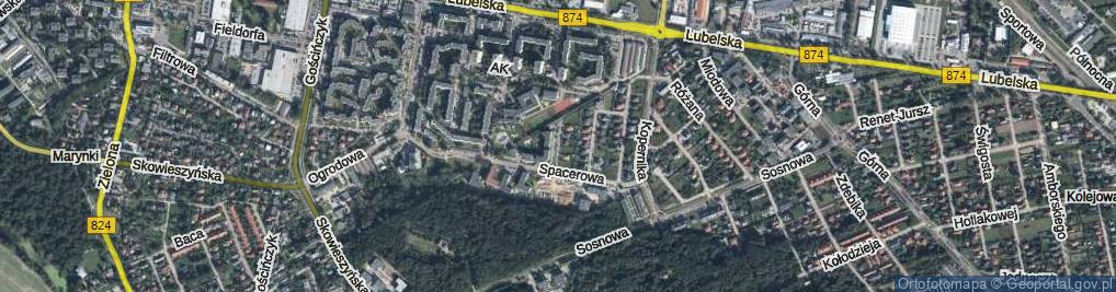 Zdjęcie satelitarne Tęczowa ul.