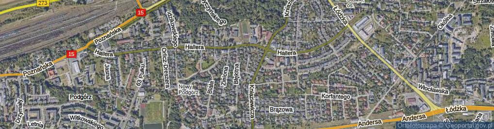 Zdjęcie satelitarne Tęczowa ul.