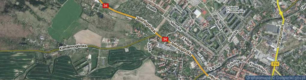 Zdjęcie satelitarne Tęczowa ul.