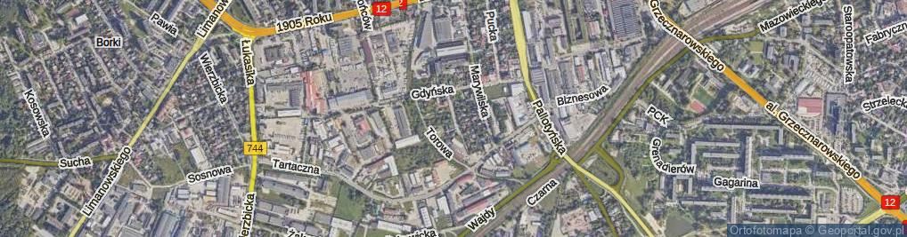 Zdjęcie satelitarne Tkacka ul.
