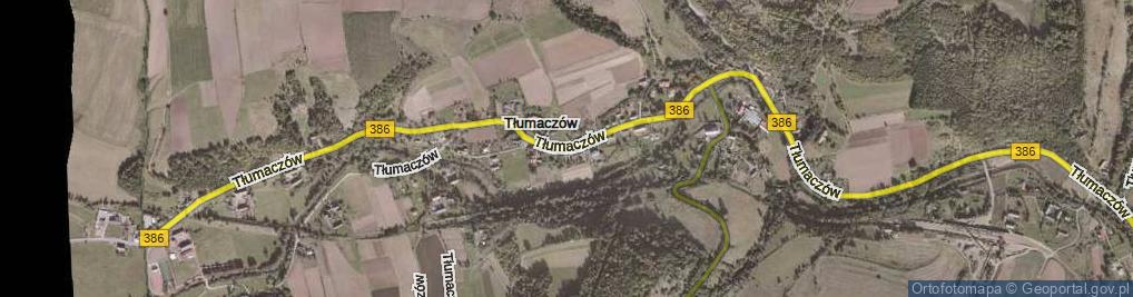 Zdjęcie satelitarne Tłumaczów ul.