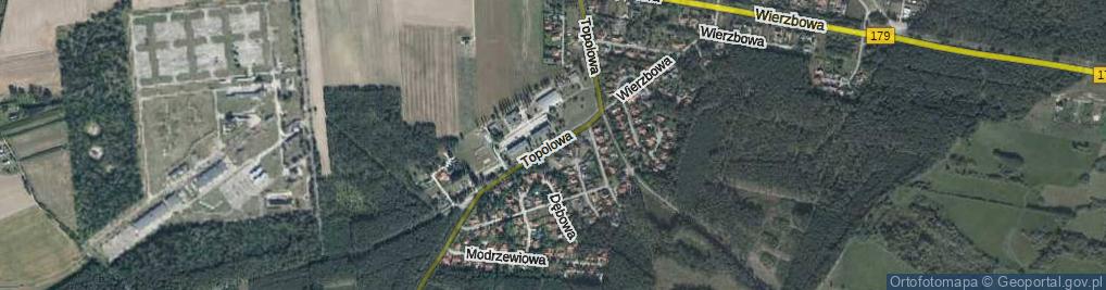 Zdjęcie satelitarne Topolowa ul.