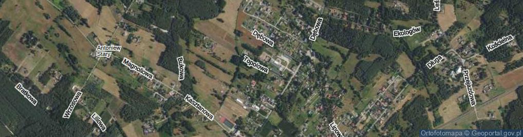 Zdjęcie satelitarne Topolowa ul.