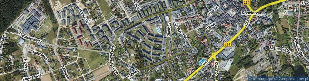 Zdjęcie satelitarne Topolowa ul.