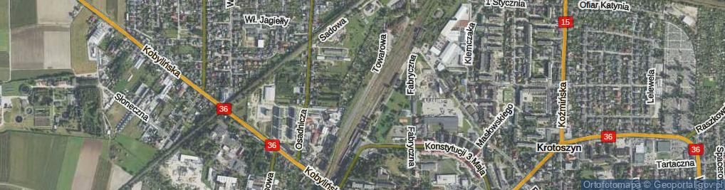 Zdjęcie satelitarne Towarowa ul.