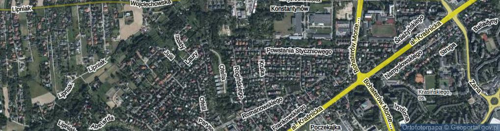 Zdjęcie satelitarne Toczyskiego Józefa ul.