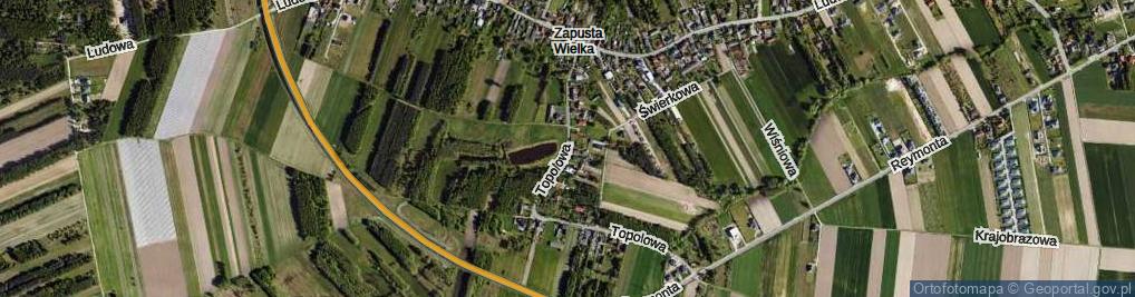 Zdjęcie satelitarne Topolowa ul.