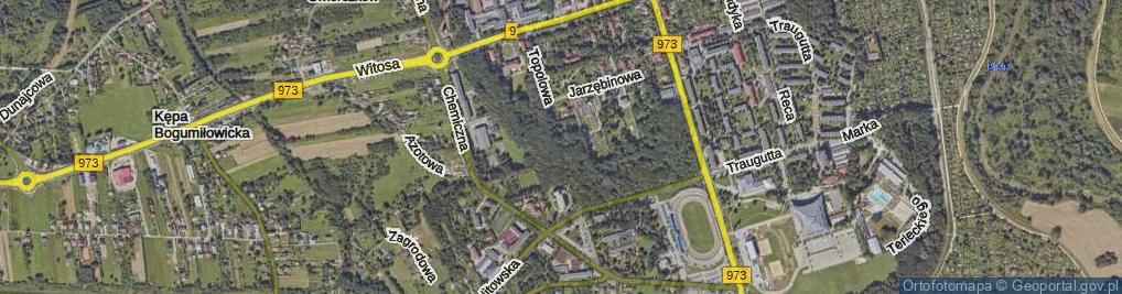 Zdjęcie satelitarne Topolowa ul.