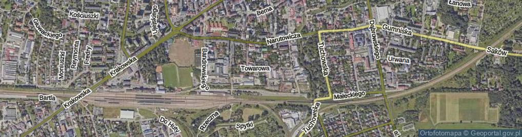 Zdjęcie satelitarne Towarowa ul.