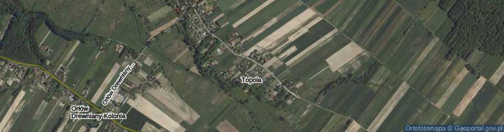 Zdjęcie satelitarne Topola ul.