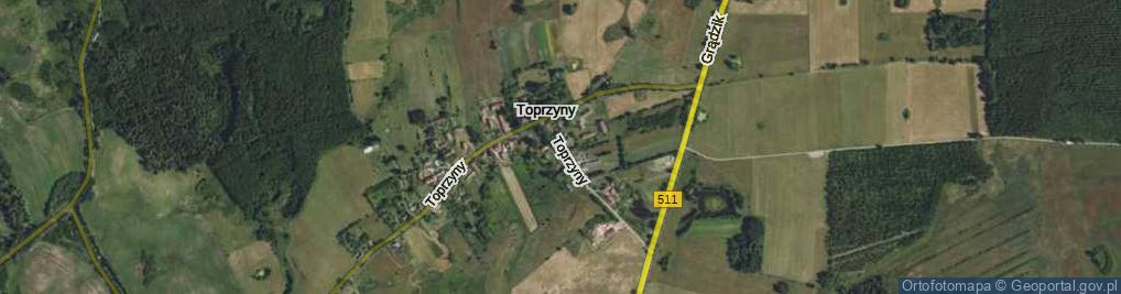 Zdjęcie satelitarne Toprzyny ul.