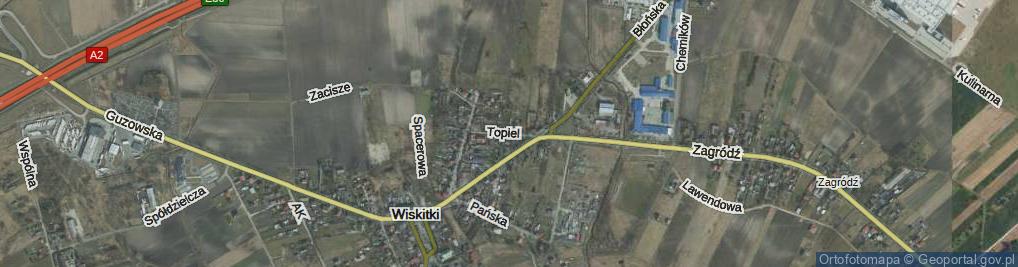 Zdjęcie satelitarne Topiel ul.