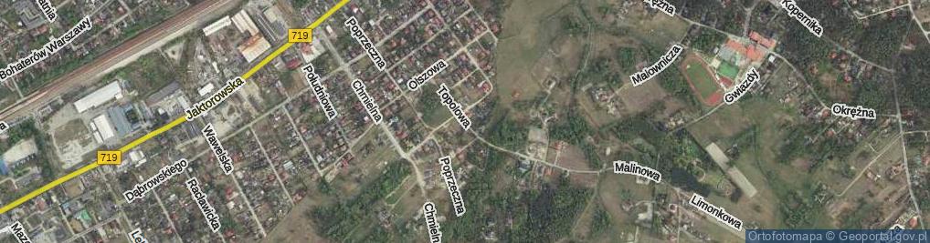 Zdjęcie satelitarne Topolowa ul.