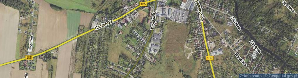 Zdjęcie satelitarne Trzygłowska ul.