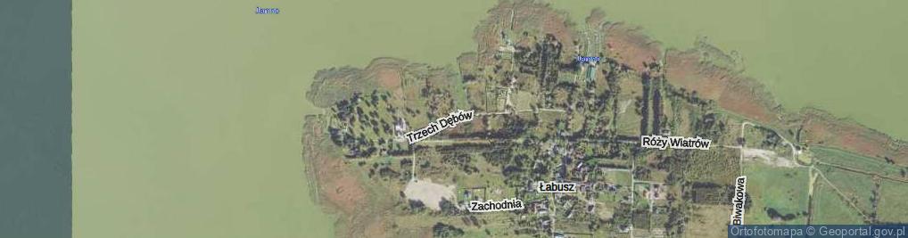 Zdjęcie satelitarne Trzech Dębów ul.