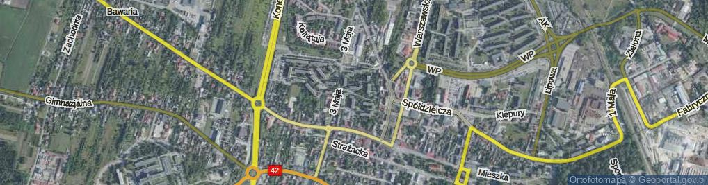 Zdjęcie satelitarne Traugutta Romualda, gen. ul.