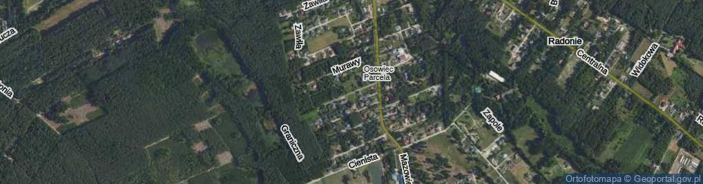 Zdjęcie satelitarne Trawiasta ul.