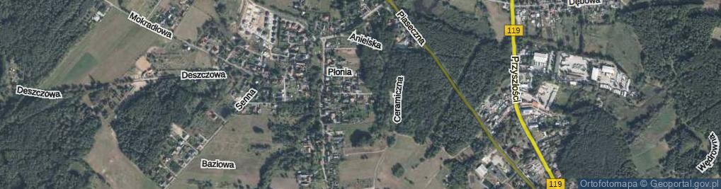 Zdjęcie satelitarne Trawiasta ul.