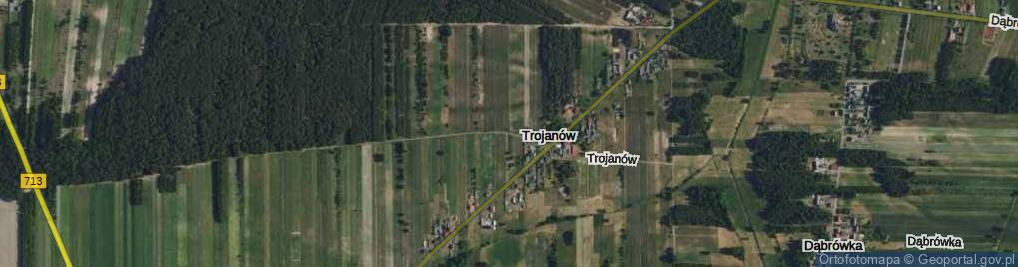 Zdjęcie satelitarne Trojanów ul.
