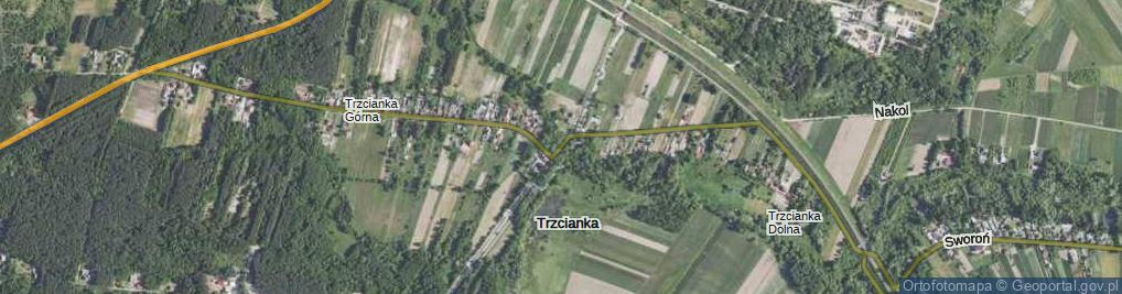 Zdjęcie satelitarne Trzcianka ul.