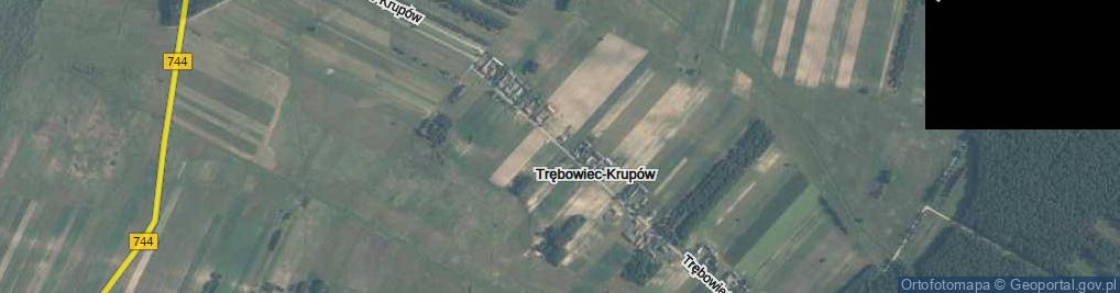 Zdjęcie satelitarne Trębowiec-Krupów ul.