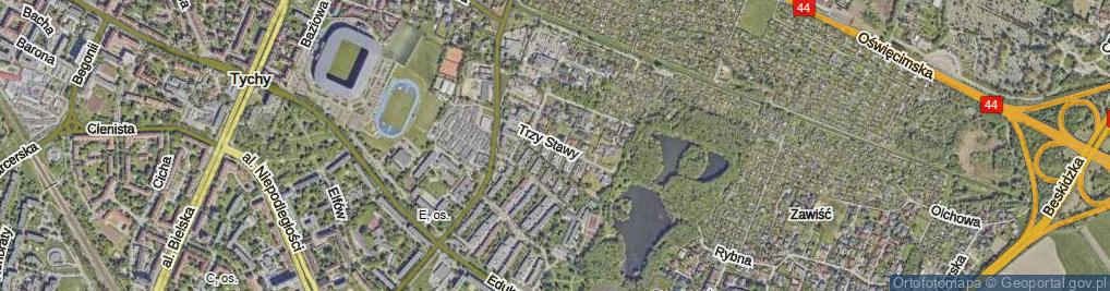 Zdjęcie satelitarne Trzy Stawy ul.