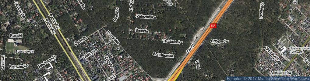 Zdjęcie satelitarne Truskolaska ul.