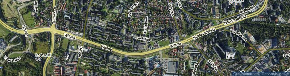 Zdjęcie satelitarne Turniejowa ul.