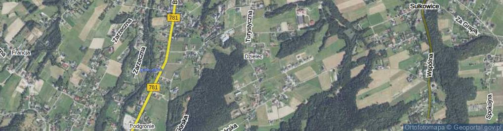 Zdjęcie satelitarne Turystyczna ul.